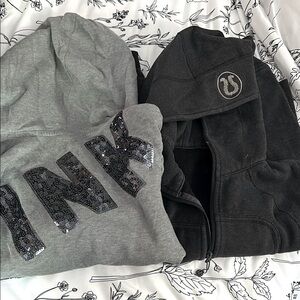 Gray and Black Hoodie Set